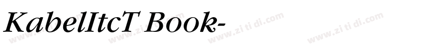 KabelItcT Book字体转换